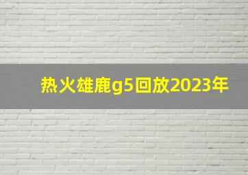 热火雄鹿g5回放2023年