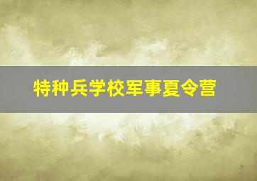 特种兵学校军事夏令营