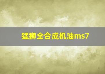 猛狮全合成机油ms7