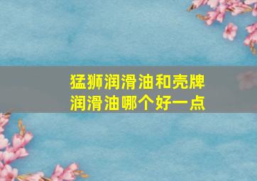 猛狮润滑油和壳牌润滑油哪个好一点