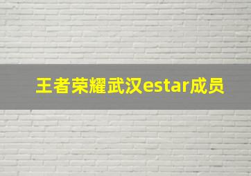 王者荣耀武汉estar成员