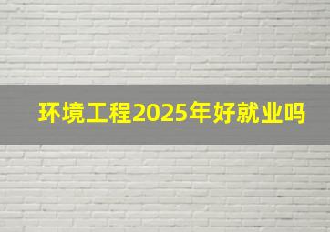 环境工程2025年好就业吗