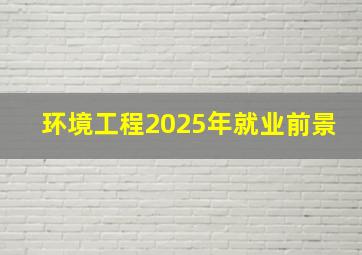 环境工程2025年就业前景