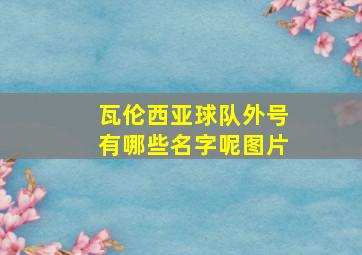 瓦伦西亚球队外号有哪些名字呢图片