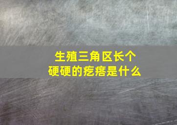 生殖三角区长个硬硬的疙瘩是什么