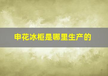 申花冰柜是哪里生产的