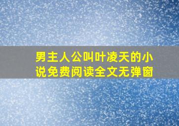 男主人公叫叶凌天的小说免费阅读全文无弹窗