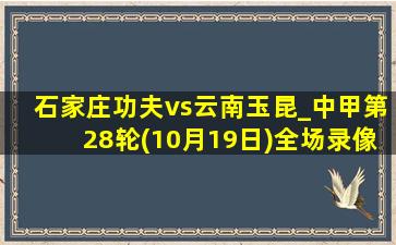 石家庄功夫vs云南玉昆_中甲第28轮(10月19日)全场录像