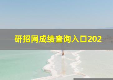 研招网成绩查询入口202