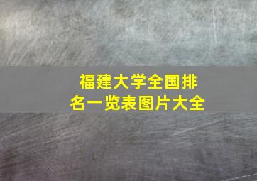 福建大学全国排名一览表图片大全