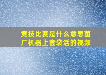 竞技比赛是什么意思菌厂机器上套袋活的视频