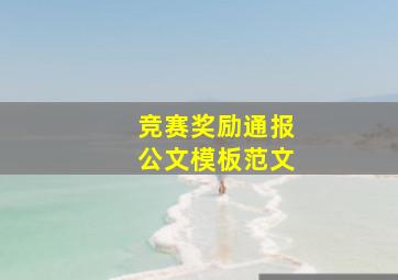 竞赛奖励通报公文模板范文