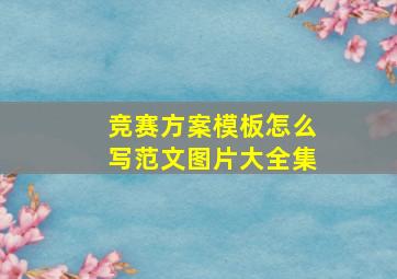 竞赛方案模板怎么写范文图片大全集