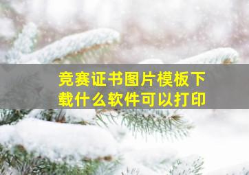 竞赛证书图片模板下载什么软件可以打印