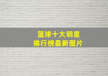 篮球十大明星排行榜最新图片