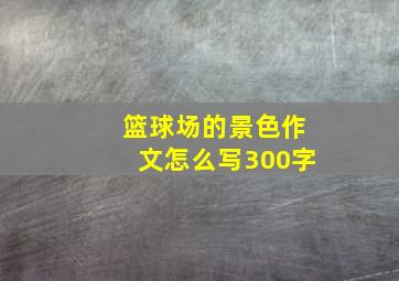 篮球场的景色作文怎么写300字