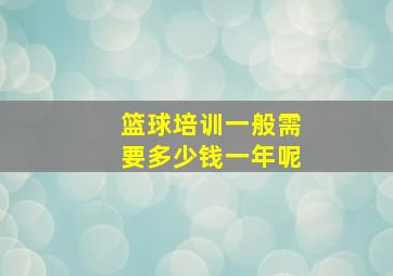 篮球培训一般需要多少钱一年呢