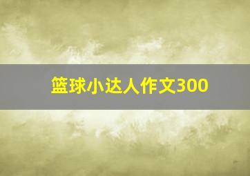 篮球小达人作文300