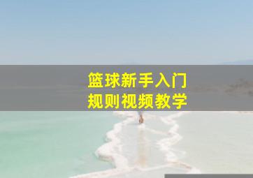 篮球新手入门规则视频教学