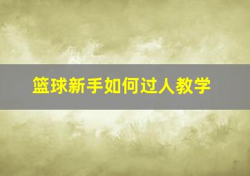 篮球新手如何过人教学