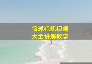 篮球犯规视频大全讲解教学