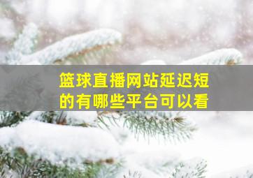 篮球直播网站延迟短的有哪些平台可以看