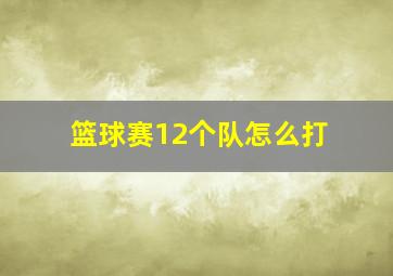 篮球赛12个队怎么打