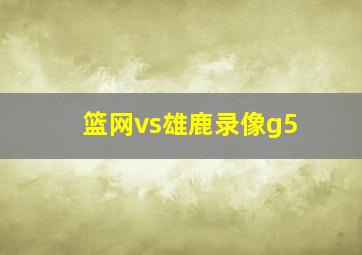 篮网vs雄鹿录像g5