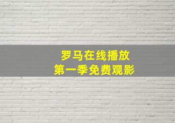 罗马在线播放第一季免费观影