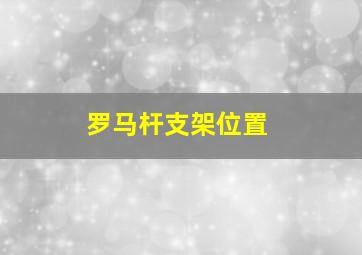 罗马杆支架位置