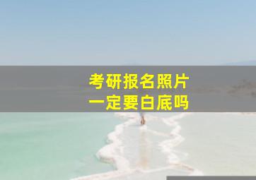 考研报名照片一定要白底吗