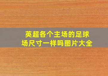 英超各个主场的足球场尺寸一样吗图片大全