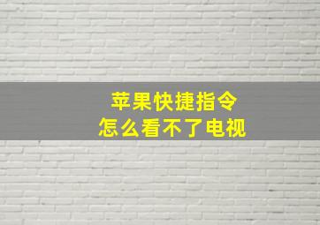 苹果快捷指令怎么看不了电视