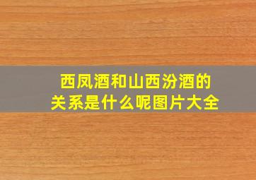 西凤酒和山西汾酒的关系是什么呢图片大全