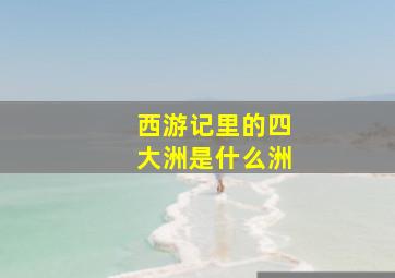 西游记里的四大洲是什么洲