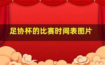 足协杯的比赛时间表图片