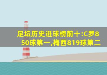 足坛历史进球榜前十:C罗850球第一,梅西819球第二