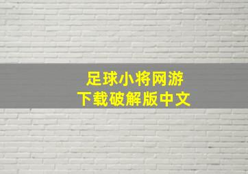 足球小将网游下载破解版中文