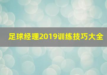 足球经理2019训练技巧大全