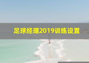 足球经理2019训练设置