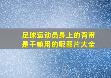 足球运动员身上的背带是干嘛用的呢图片大全