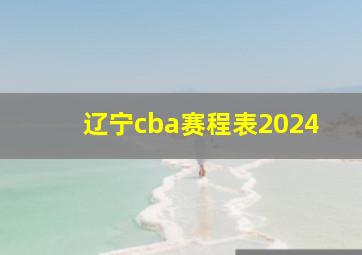 辽宁cba赛程表2024