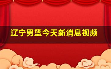 辽宁男篮今天新消息视频