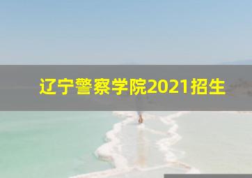 辽宁警察学院2021招生