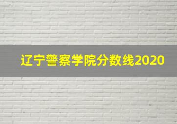 辽宁警察学院分数线2020