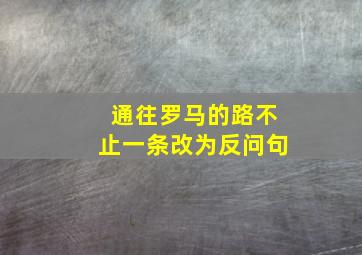 通往罗马的路不止一条改为反问句