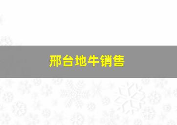 邢台地牛销售