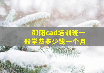 邵阳cad培训班一般学费多少钱一个月