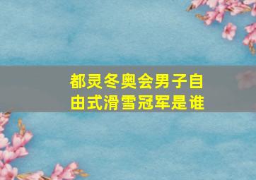 都灵冬奥会男子自由式滑雪冠军是谁