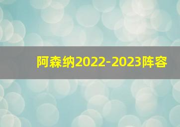 阿森纳2022-2023阵容